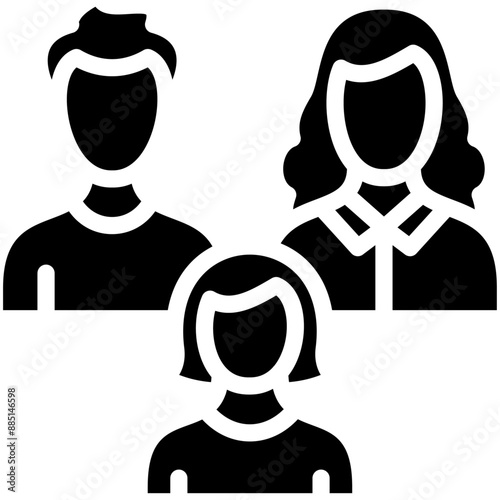 Family vector icon illustration of Vacation Planning iconset.