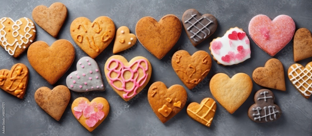 Assortment of Heart-Shaped Cookies Assortment of Heart-Shaped Cookies