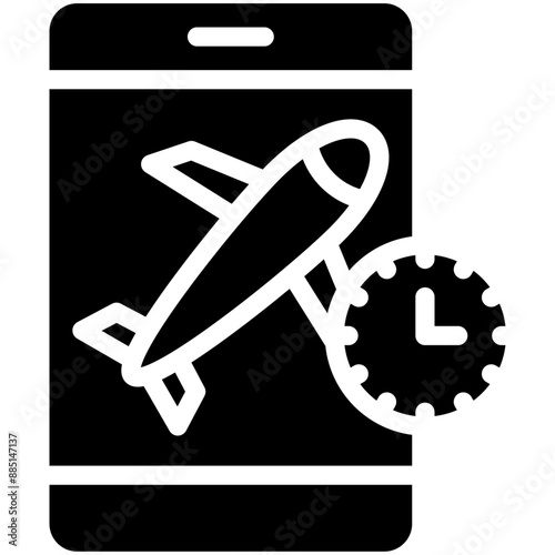 Book In Advance vector icon illustration of Vacation Planning iconset.