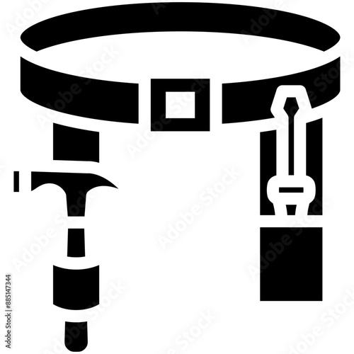 Work Belt vector icon illustration of Home Improvements iconset.