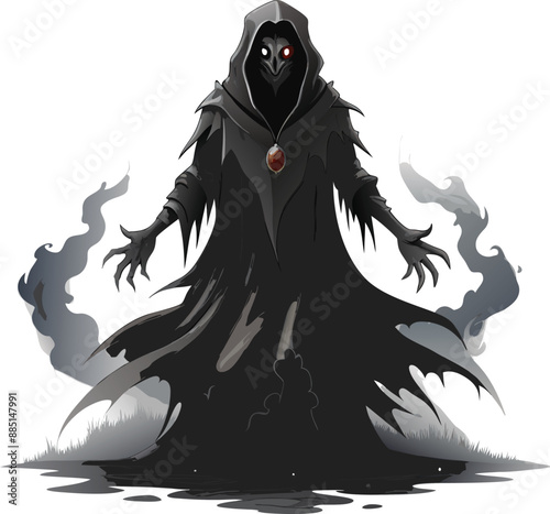 Spooky Ghost Haunts the Night. 