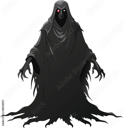 Spooky Ghost Haunts the Night. 