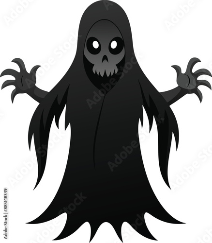 Spooky Ghost Haunts the Night. 