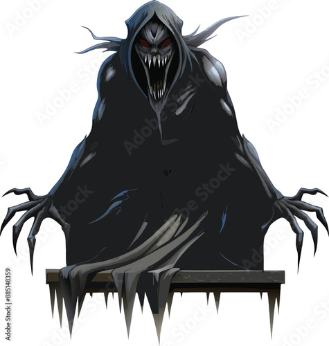 Spooky Ghost Haunts the Night. 