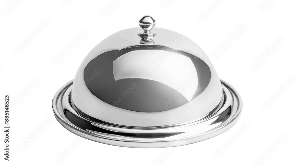 Elegant Silver Cloche Covers with Reflective Finish Elegant Silver Cloche Covers with Reflective Finish