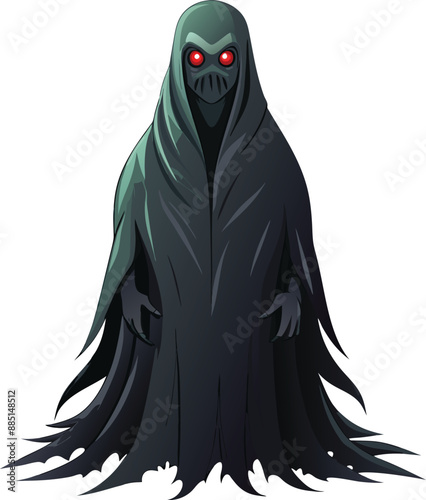 Spooky Ghost Haunts the Night. 
