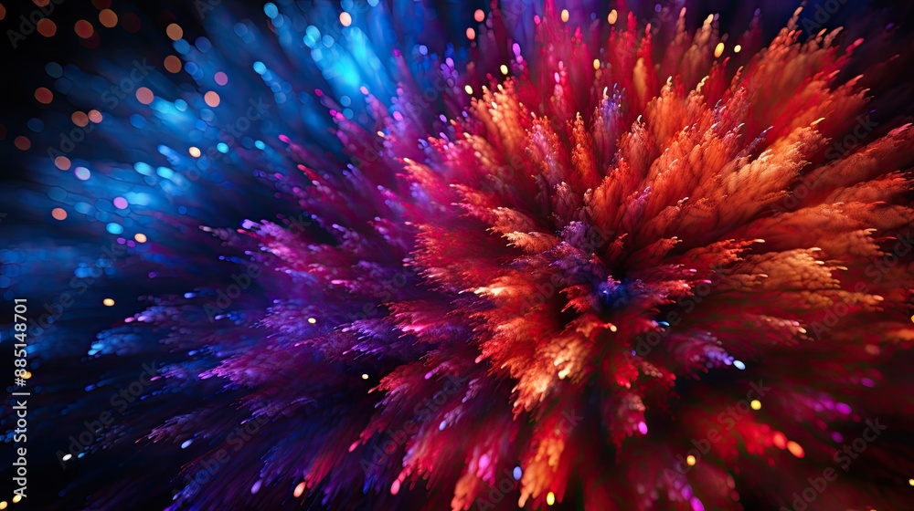 Fototapeta premium Colorful particles wallpaper HD 8K wallpaper Stock Photographic Image 