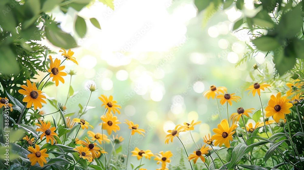 Yellow Flowers with Bokeh Background. Yellow Flowers with Bokeh Background.