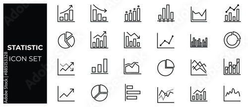 Statistic icon set 