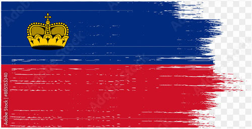 Liechtenstein flag brush paint textured isolated on png or transparent background. vector illustration  