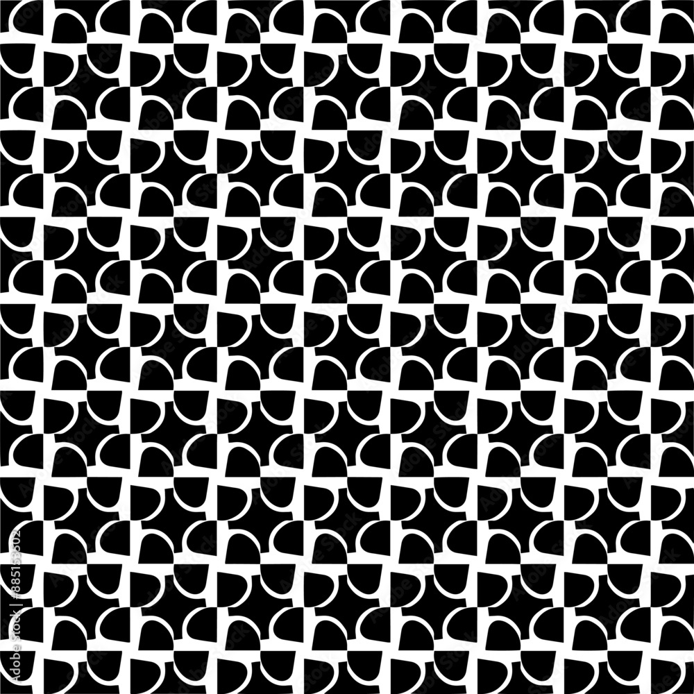Abstract black figures on a whire background. Seamless texture for fashion, textile design, on wall paper, wrapping paper, fabrics and home decor. Simple repeat pattern. Abstract black figures on a whire background. Seamless texture for fashion, textile design, on wall paper, wrapping paper, fabrics and home decor. Simple repeat pattern.