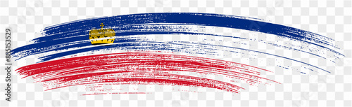 Liechtenstein flag brush paint textured isolated on png or transparent background. vector illustration  