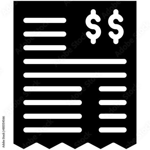 Receipt vector icon illustration of Business & Economy iconset. © IconVerse