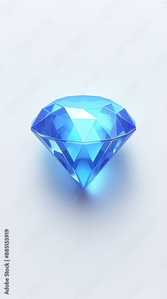 A blue diamond gem with a brilliant cut showcases vibrant color, intricate facets, and exudes elegance and luxury A blue diamond gem with a brilliant cut showcases vibrant color, intricate facets, and exudes elegance and luxury