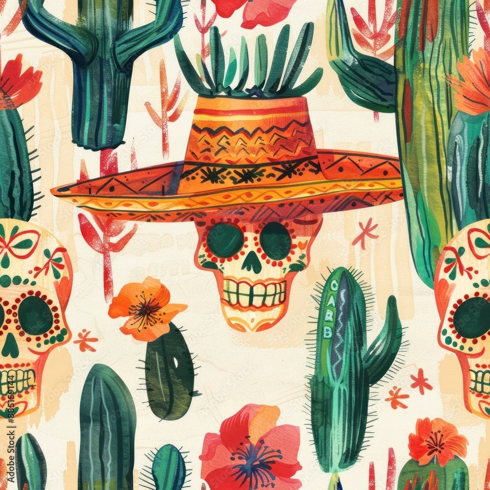 Maxican folk art pattern hat clothing sombrero. Maxican folk art pattern hat clothing sombrero.