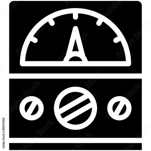 Ammeter vector icon illustration of School iconset.