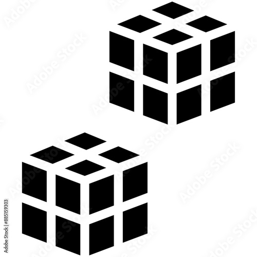 Cube vector icon illustration of School iconset.