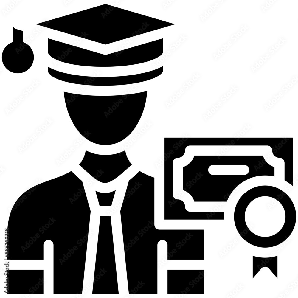 Receiving Diploma vector icon illustration of School iconset. Receiving Diploma vector icon illustration of School iconset.