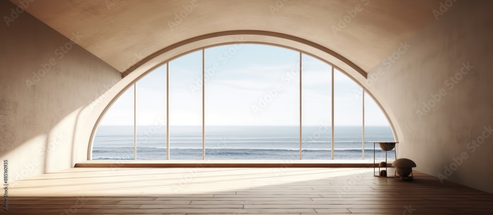 Obraz premium Minimalist Interior with Ocean View
