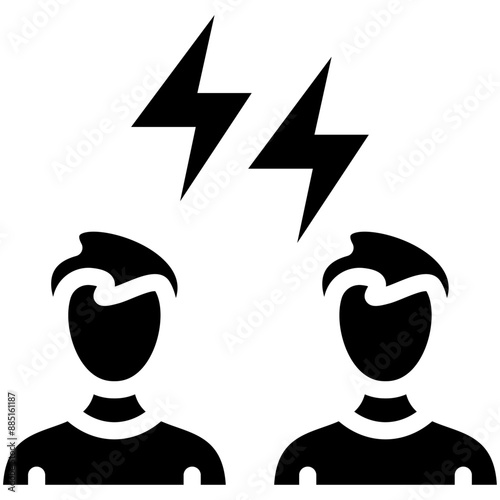 Altercation vector icon illustration of Human Resource iconset.