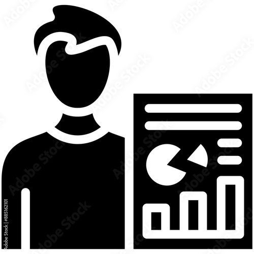 Human Analysis vector icon illustration of Human Resource iconset.