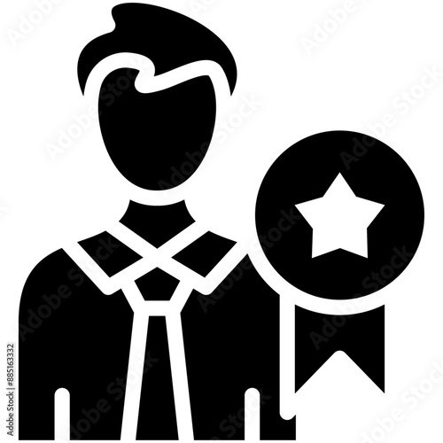 Rewarding Employees vector icon illustration of Human Resource iconset.