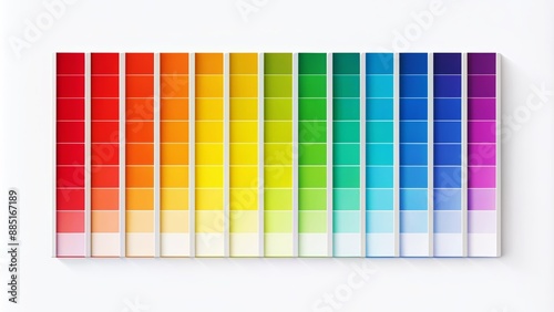 Vibrant Pantone Color Palette on White Background