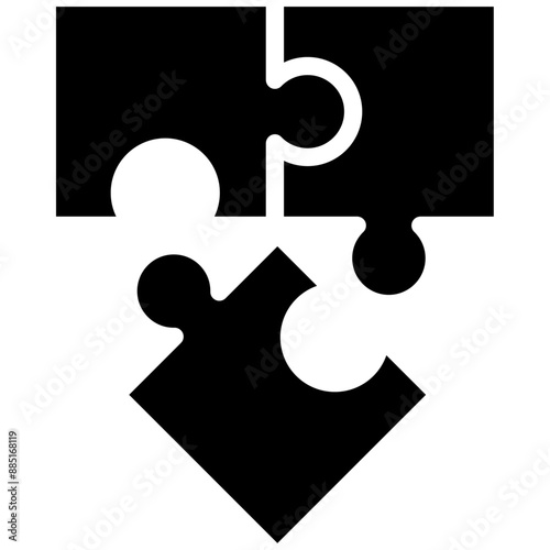 Puzzle vector icon illustration of Children Toys iconset.