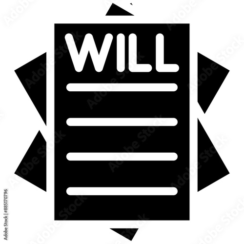 Last Will vector icon illustration of Funeral iconset.