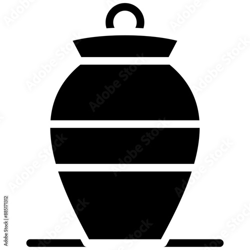 Cremation vector icon illustration of Funeral iconset.