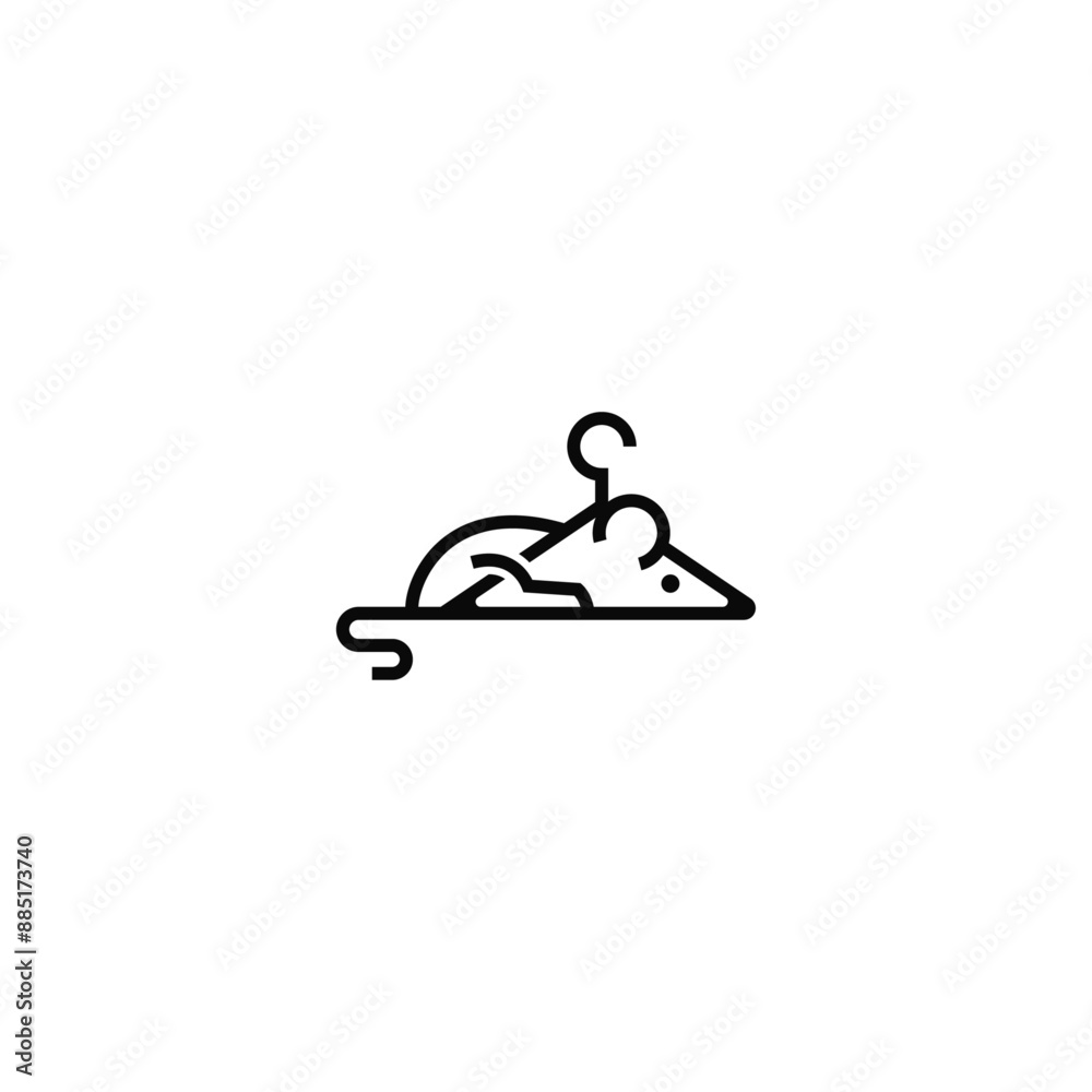 Fototapeta premium Hanger mouse logo design combination.