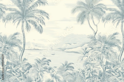 Beach outdoors nature sketch.