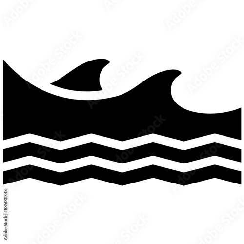 Waves vector icon illustration of Coastline iconset.