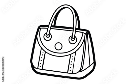 Women hand bag silhouette vector illustration
