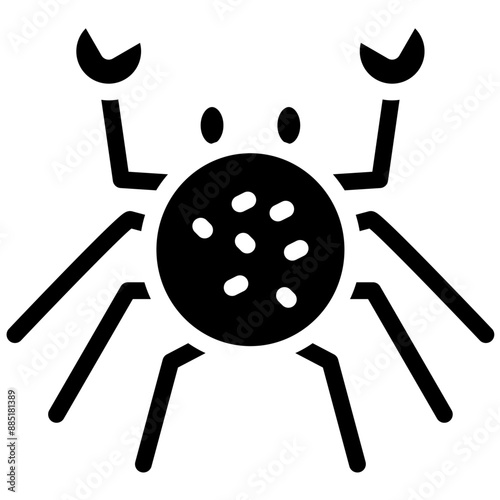 Crab vector icon illustration of Coastline iconset.