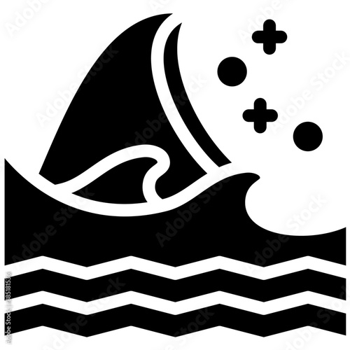 Sea vector icon illustration of Coastline iconset.