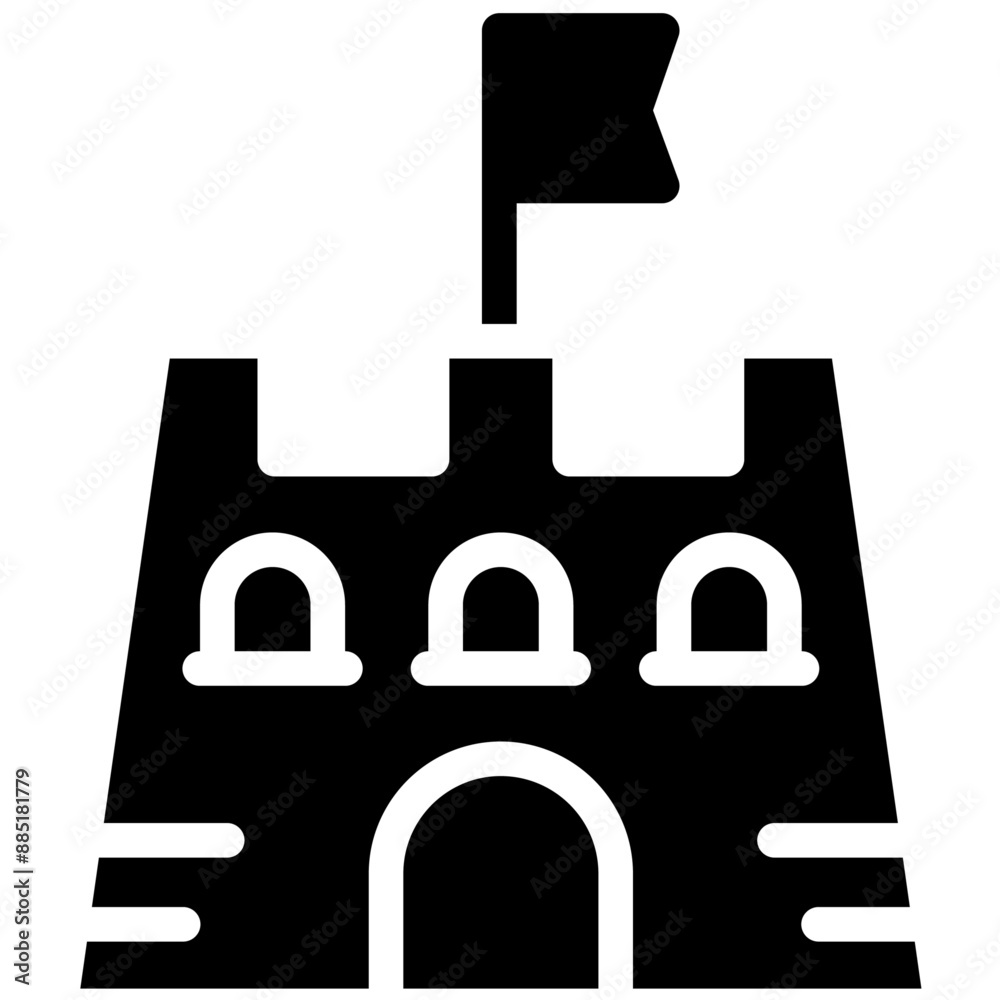 Sandcastle vector icon illustration of Coastline iconset. Sandcastle vector icon illustration of Coastline iconset.