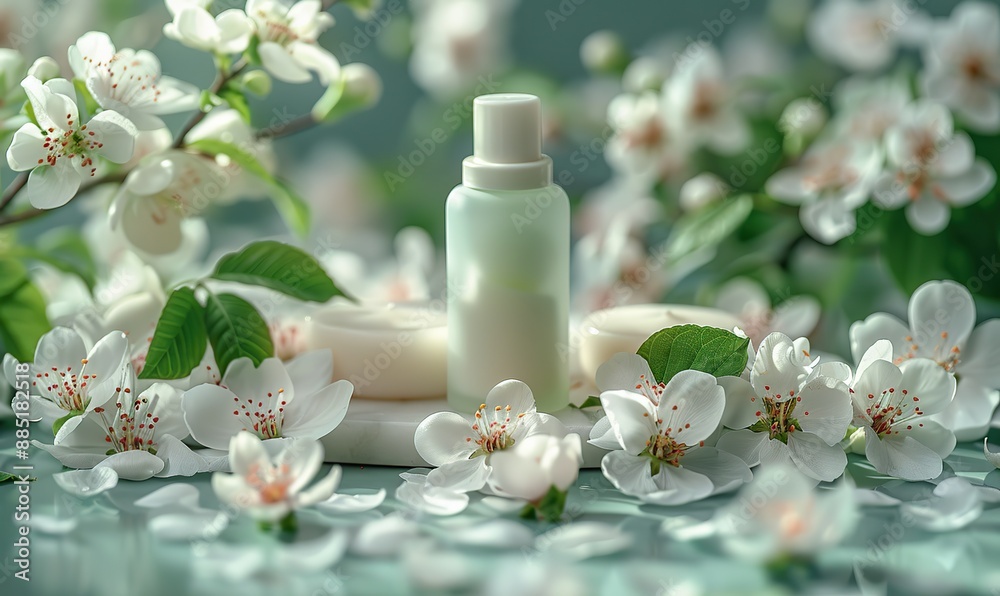 banner,natural organic facial cosmetics white jade face roller gua sha moisturizer cream serum flowers face skin care concept banner,natural organic facial cosmetics white jade face roller gua sha moisturizer cream serum flowers face skin care concept