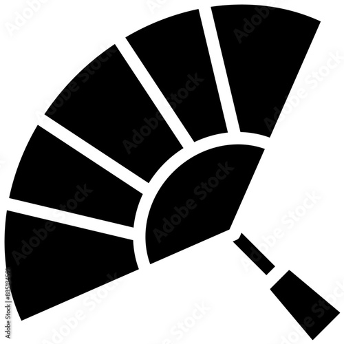 Hand Fan vector icon illustration of Hajj Pilgrimage iconset.
