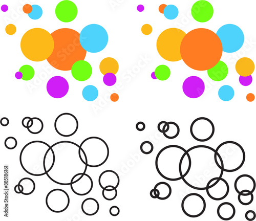 Vector hand drawn circle line sketch frames set. Vector circular scribble doodle round circles for message note sign design element. Pen or pencil graffiti bubble or ball sketch illustration. Pro Vect