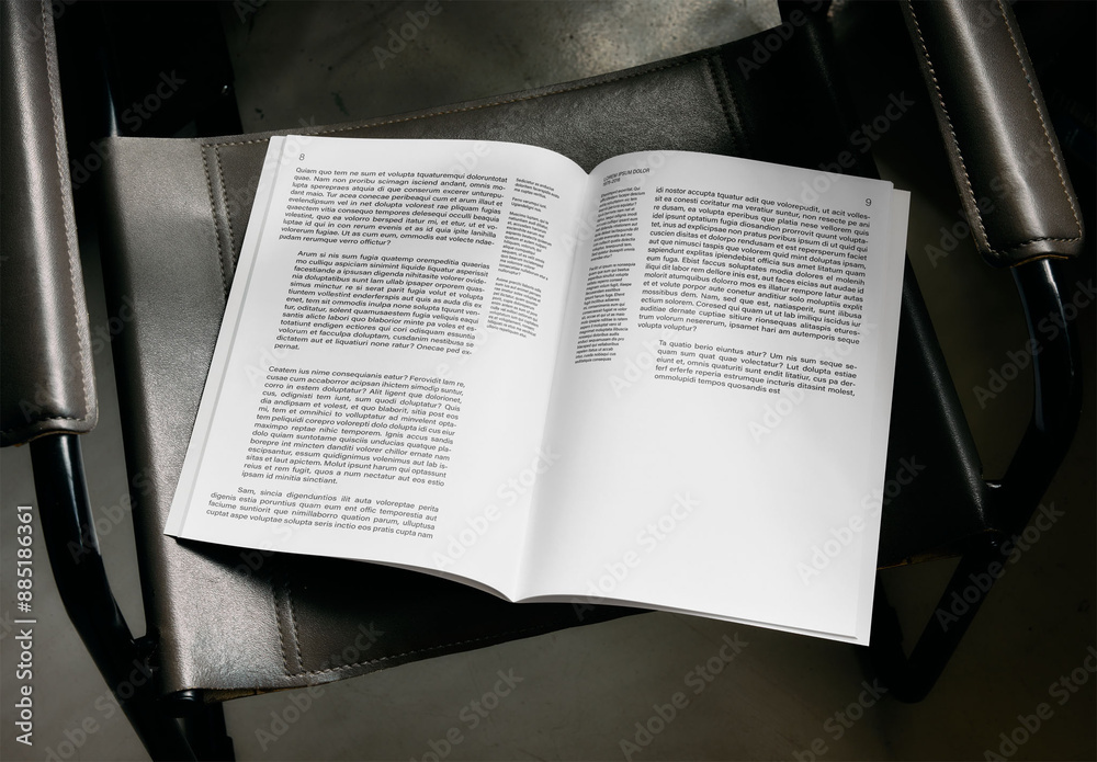 Mockup Of Customizable A4 Magazine, Open Stock Template | Adobe Stock