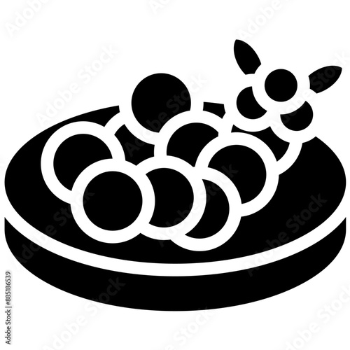 Caprese Salad vector icon illustration of Italy iconset.