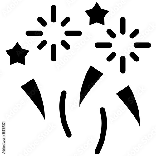 Fireworks vector icon illustration of Festa Junina iconset.