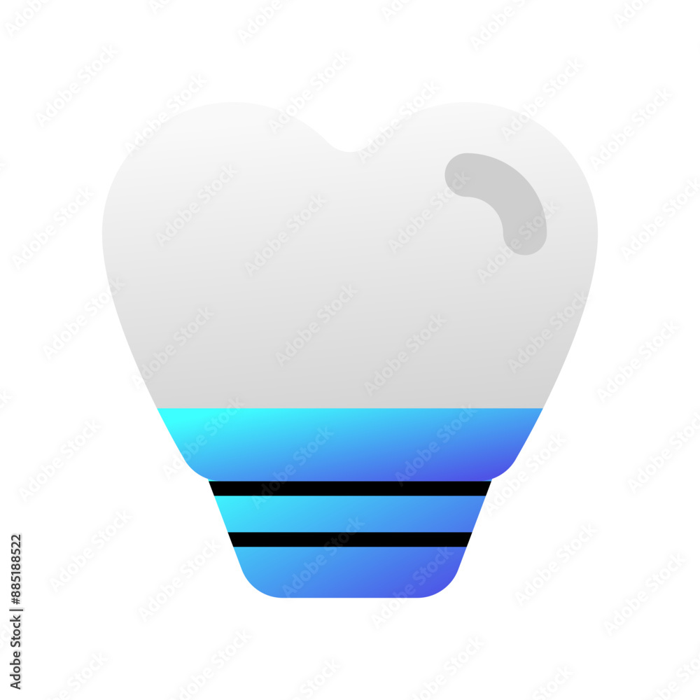 Editable dental implant vector icon. Dentistry, healthcare, medical. Part of a big icon set family. Perfect for web and app interfaces, presentations, infographics, etc Editable dental implant vector icon. Dentistry, healthcare, medical. Part of a big icon set family. Perfect for web and app interfaces, presentations, infographics, etc