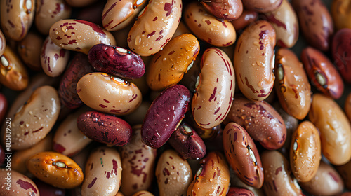 Colorful beans, high in fiber, protein, nutrients balanced diet photo