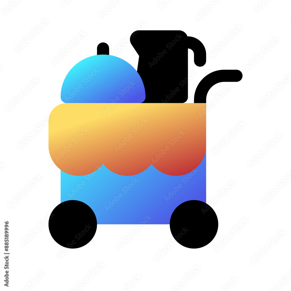Editable food trolley, room service, food cart vector icon. Part of a big icon set family. Perfect for web and app interfaces, presentations, infographics, etc Editable food trolley, room service, food cart vector icon. Part of a big icon set family. Perfect for web and app interfaces, presentations, infographics, etc