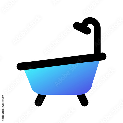 Editable bath tub, bathroom vector icon. Part of a big icon set family. Perfect for web and app interfaces, presentations, infographics, etc