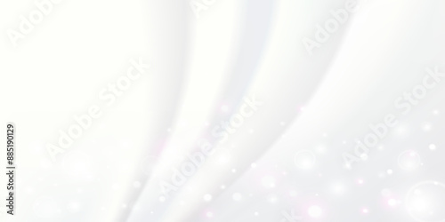 White Background with Soft Waves. Realistic Luxury Texture. Clean Silky Cloth. Vector Illustration for Your Design.