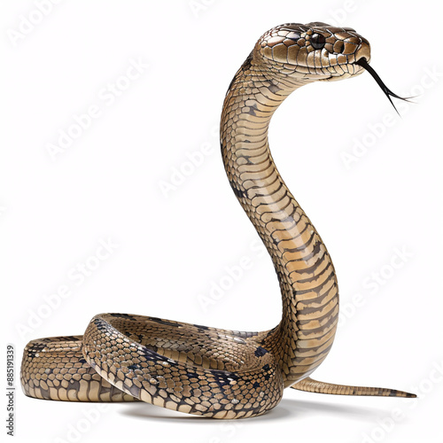 a cobra snake isolated on white background
