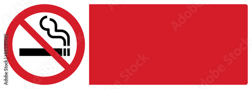 ISO prohibition safety signs_no smoking your custom message here landscape size 1/2 a4,a3,a2,a1	